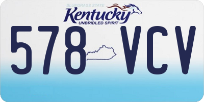 KY license plate 578VCV
