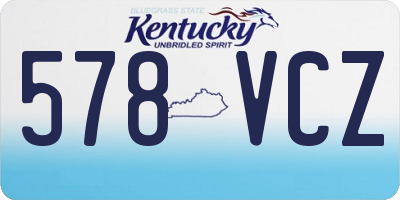 KY license plate 578VCZ