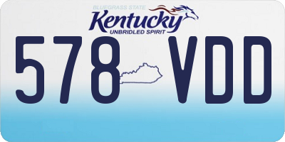 KY license plate 578VDD