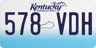 KY license plate 578VDH