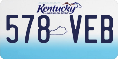 KY license plate 578VEB