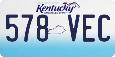 KY license plate 578VEC