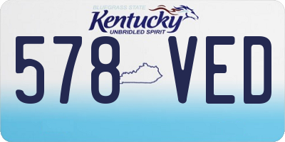 KY license plate 578VED