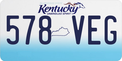 KY license plate 578VEG
