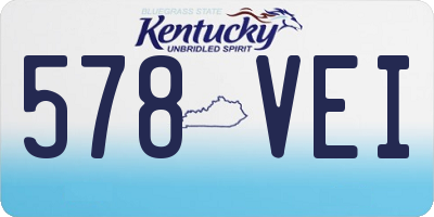 KY license plate 578VEI