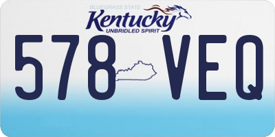 KY license plate 578VEQ