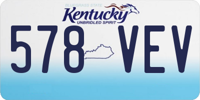 KY license plate 578VEV