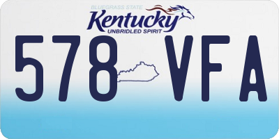KY license plate 578VFA