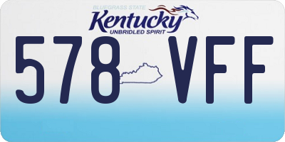 KY license plate 578VFF