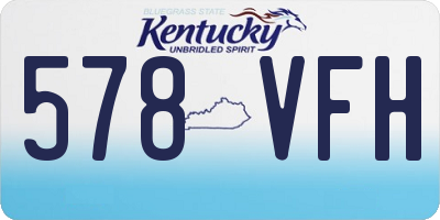 KY license plate 578VFH