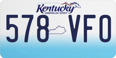 KY license plate 578VFO