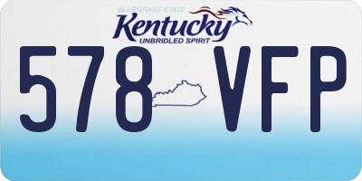 KY license plate 578VFP