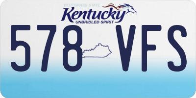 KY license plate 578VFS