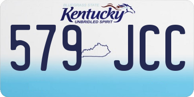 KY license plate 579JCC