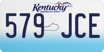 KY license plate 579JCE