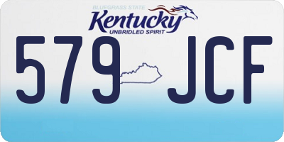 KY license plate 579JCF