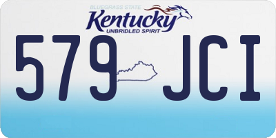 KY license plate 579JCI