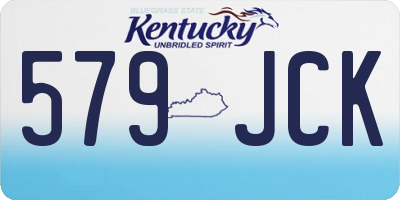 KY license plate 579JCK