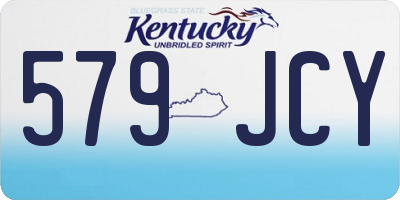 KY license plate 579JCY