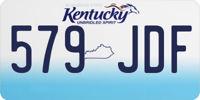 KY license plate 579JDF