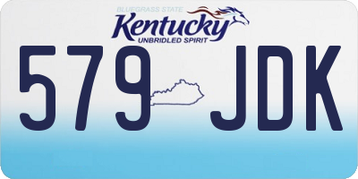 KY license plate 579JDK
