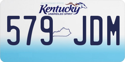 KY license plate 579JDM