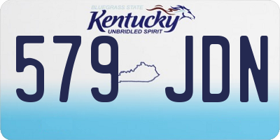 KY license plate 579JDN