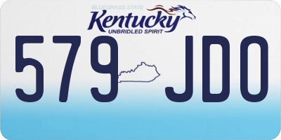 KY license plate 579JDO