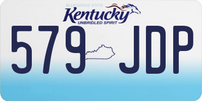 KY license plate 579JDP