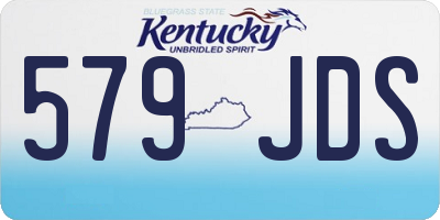 KY license plate 579JDS