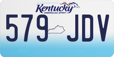 KY license plate 579JDV
