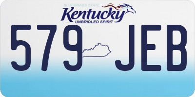 KY license plate 579JEB