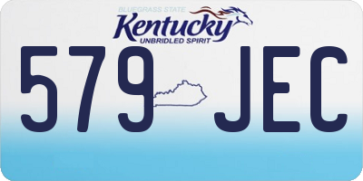 KY license plate 579JEC