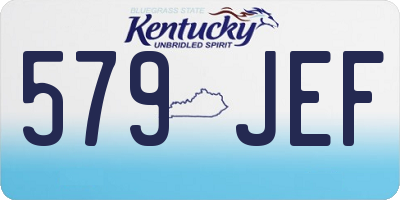 KY license plate 579JEF