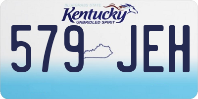 KY license plate 579JEH