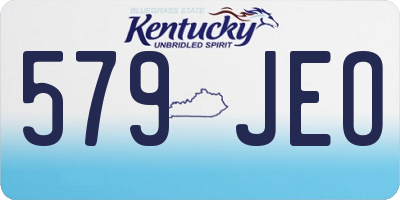 KY license plate 579JEO