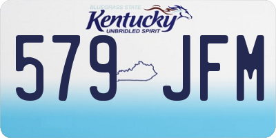 KY license plate 579JFM