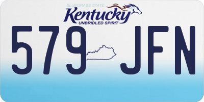 KY license plate 579JFN