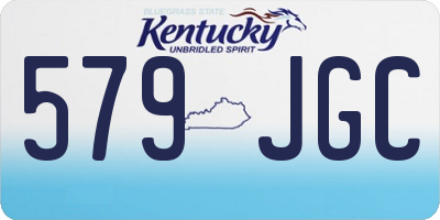 KY license plate 579JGC