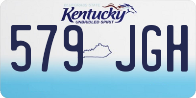 KY license plate 579JGH