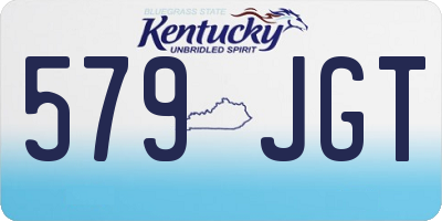 KY license plate 579JGT