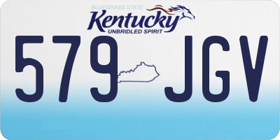 KY license plate 579JGV