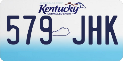 KY license plate 579JHK