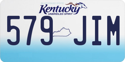 KY license plate 579JIM