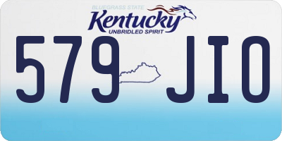 KY license plate 579JIO