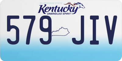 KY license plate 579JIV
