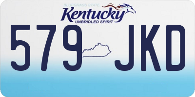 KY license plate 579JKD