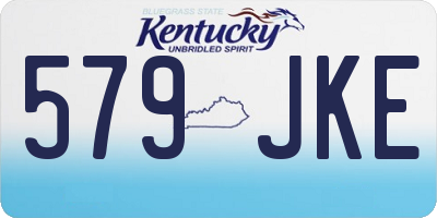 KY license plate 579JKE