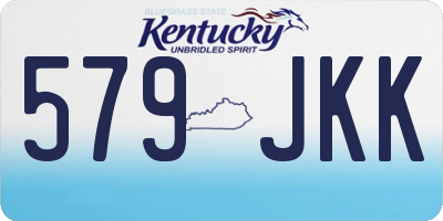 KY license plate 579JKK