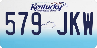 KY license plate 579JKW